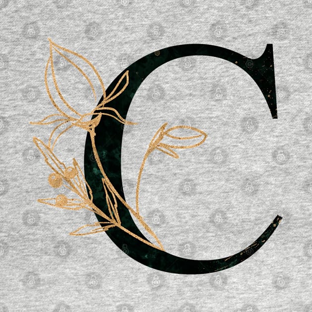 Marble Monogram C Letter C by MysticMagpie